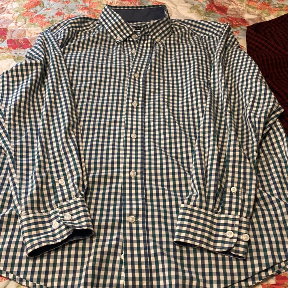 Mens George button down l/s shirt size L 42-44